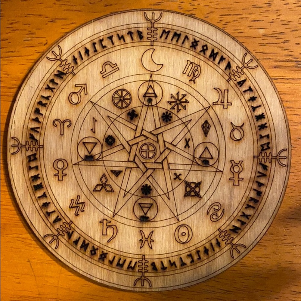 RUNE wheel Goddess grid with elements